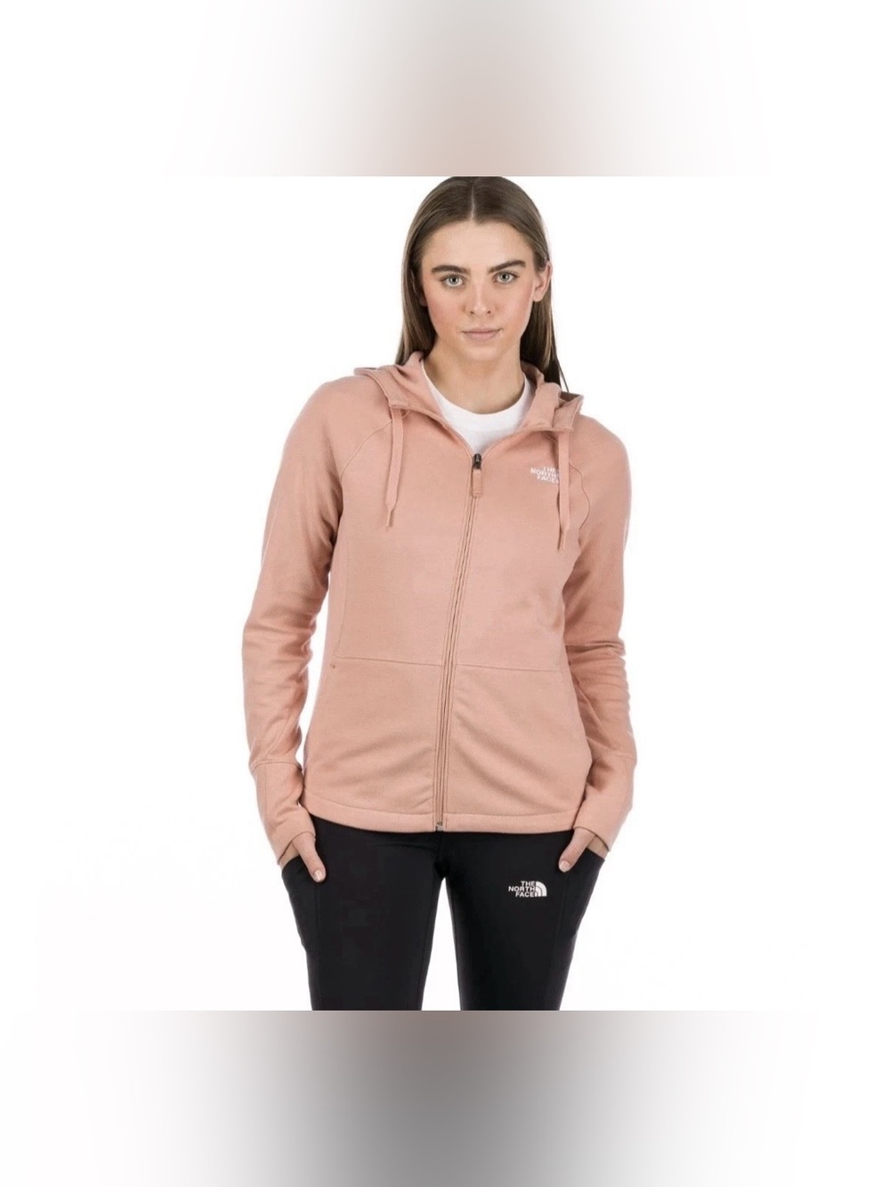 NWOT THE NORTH FACE XXLARGE WOMEN ECO RIDGE FULL ZIP HOODIE JACKT BABY PINK $130